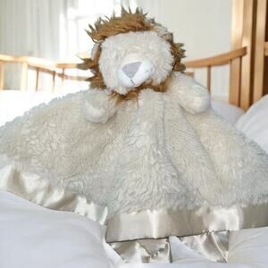 Cloud Island 14" Lion Lovey Security Blanket Plush Stuffed Animal Satin Brown